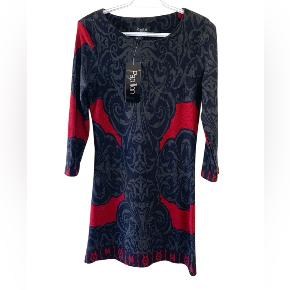 Papillon NWT Lightweight Fall & Winter Dress 3/4 Sleeve, 4 Way Stretch